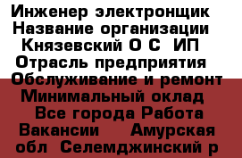 Инженер-электронщик › Название организации ­ Князевский О.С, ИП › Отрасль предприятия ­ Обслуживание и ремонт › Минимальный оклад ­ 1 - Все города Работа » Вакансии   . Амурская обл.,Селемджинский р-н